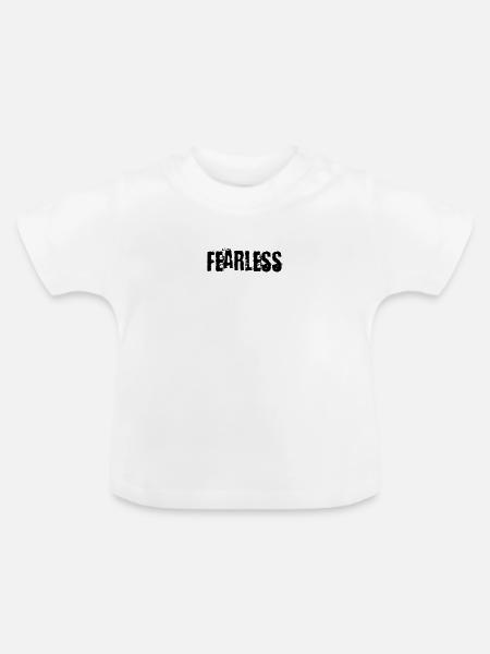 Furchtlos - Baby Bio-T-Shirt mit Rundhals - Weiß