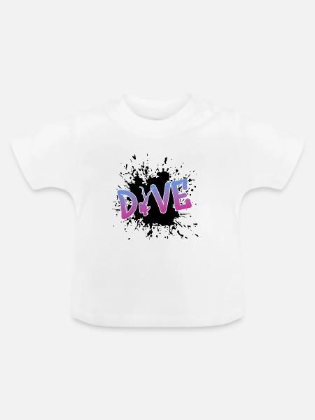 tauchen dive diver - Baby Bio-T-Shirt mit Rundhals - Weiß