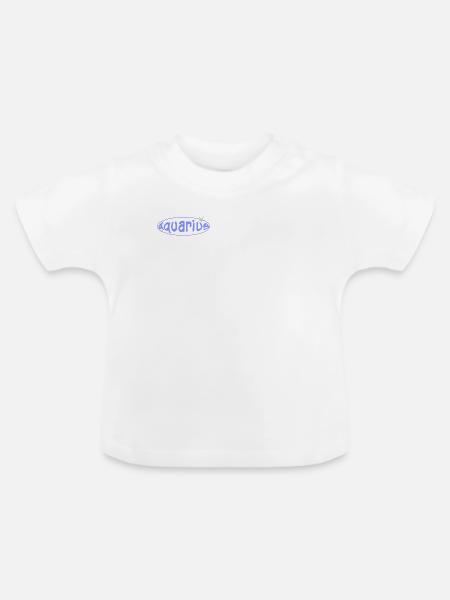 Aquarius Sign - Baby Bio-T-Shirt mit Rundhals - Weiß