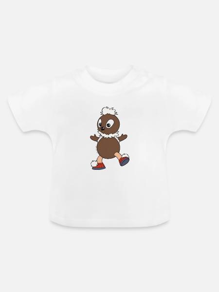 Pittiplatsch - Baby Bio-T-Shirt mit Rundhals - Weiß
