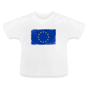 Élections européennes EU Europe flag - T-shirt bio col rond Bébé - blanc - Devant