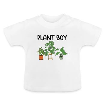 Amoureux des plantes - T-shirt bio col rond Bébé - blanc - Devant