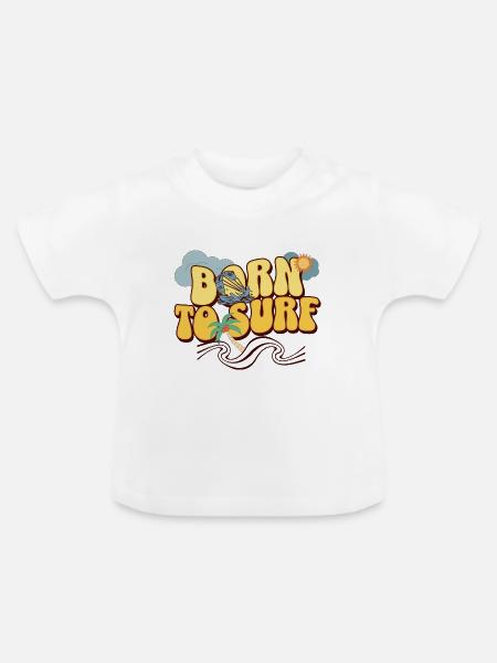 Kitesurf Kitesurfer Kiteboard - Baby Bio-T-Shirt mit Rundhals - Weiß