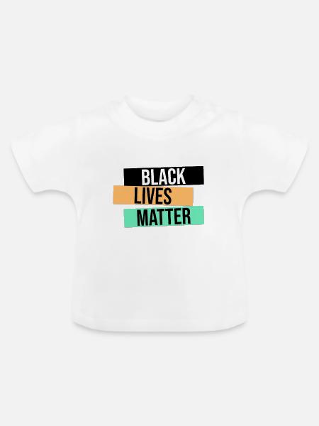 BLM Design Geschenk - Baby Bio-T-Shirt mit Rundhals - Weiß