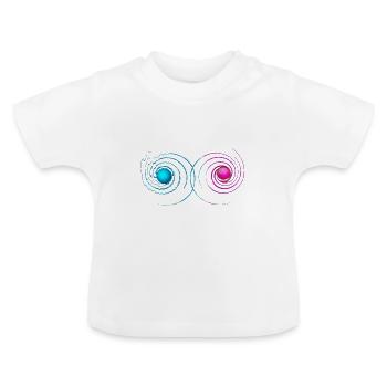 Vibration Schwingung Objekte Kugel Dimension - Baby Bio-T-Shirt mit Rundhals - Weiß - Vorne