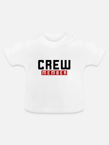 Crew Mitglied - Baby Bio-T-Shirt mit Rundhals - Weiß