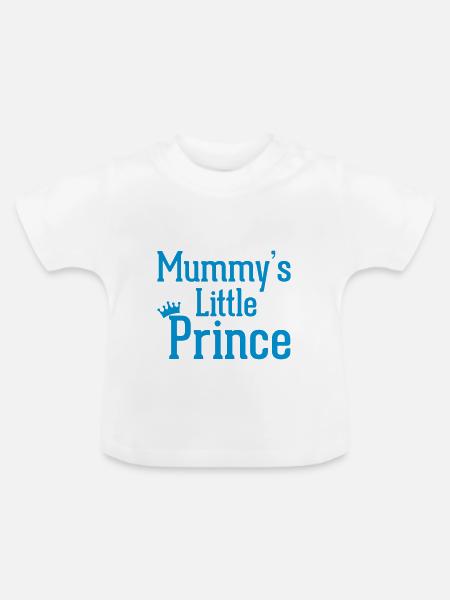 Mummy's Prince - Baby Bio-T-Shirt mit Rundhals - Weiß
