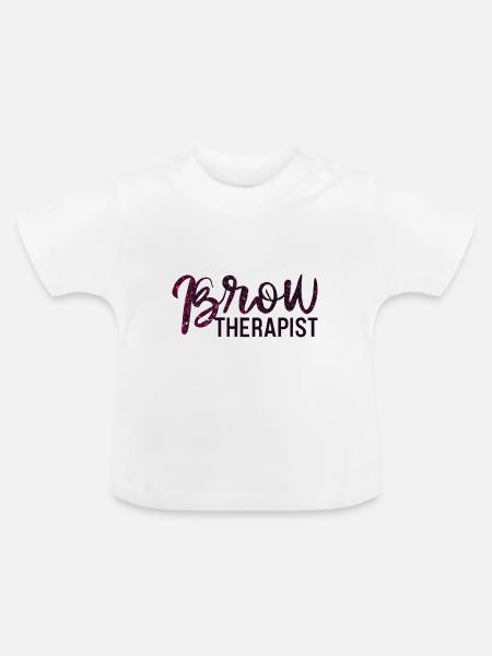 Augenbrauen Artist - Baby Bio-T-Shirt mit Rundhals - Weiß