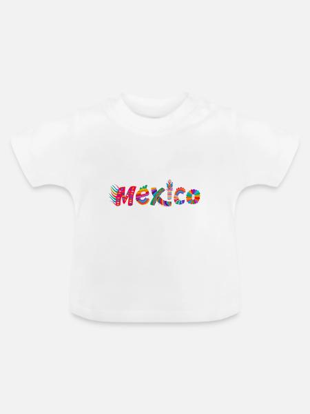 Mexico - Fiesta Party - Baby Bio-T-Shirt mit Rundhals - Weiß