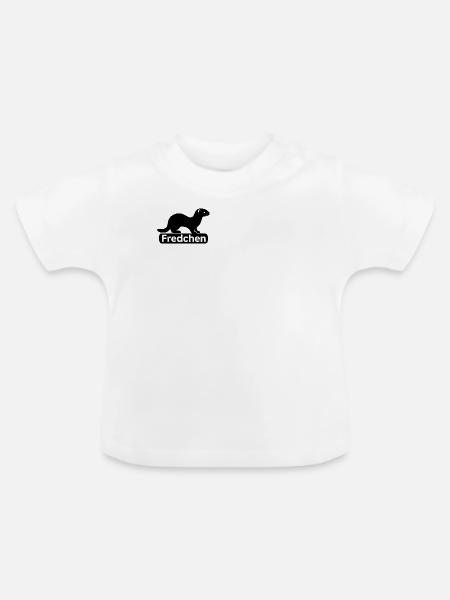 Fredchen_Frettchen - Baby Bio-T-Shirt mit Rundhals - Weiß