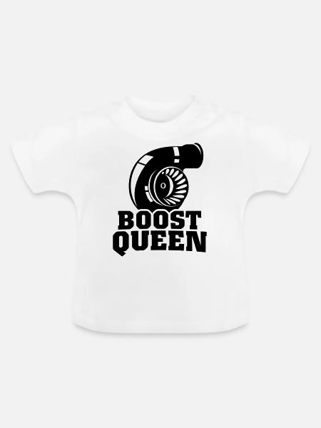 Boost Queen - Baby Bio-T-Shirt mit Rundhals - Weiß