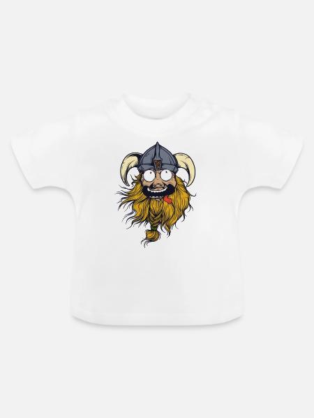 Crazy Viking - Baby Bio-T-Shirt mit Rundhals - Weiß