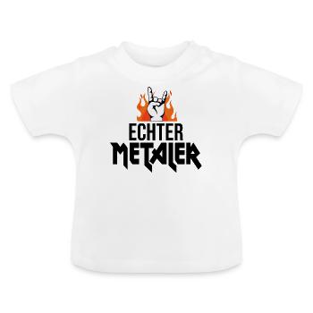 véritable Metal Fan Heavy Metal - T-shirt bio col rond Bébé - blanc - Devant