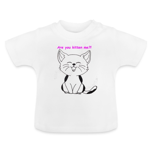 are you kitten me - Baby biologisch T-shirt met ronde hals