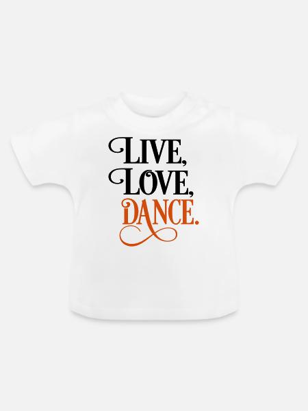 tanzen - Baby Bio-T-Shirt mit Rundhals - Weiß