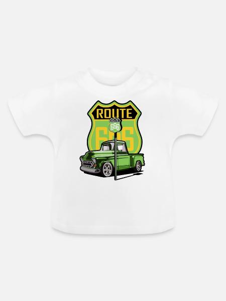Route 666 - Baby Bio-T-Shirt mit Rundhals - Weiß