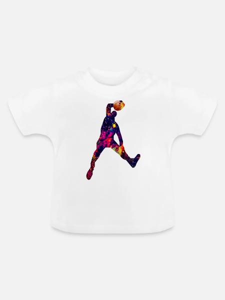 Dave Dunking Galaxy - Baby Bio-T-Shirt mit Rundhals - Weiß