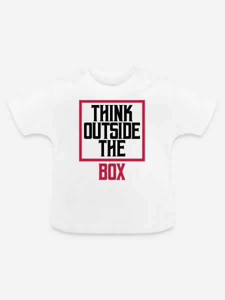 Logo Think outside - Baby Bio-T-Shirt mit Rundhals - Weiß