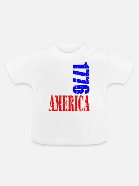 America 1776 - Baby Bio-T-Shirt mit Rundhals - Weiß