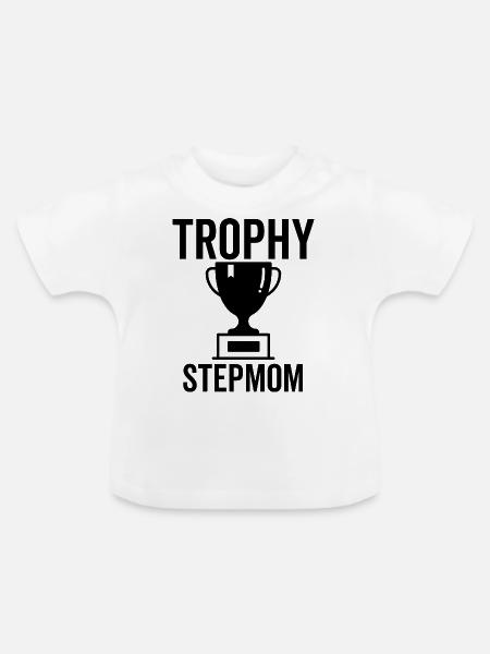 Trophäe Stiefmutter - Baby Bio-T-Shirt mit Rundhals - Weiß
