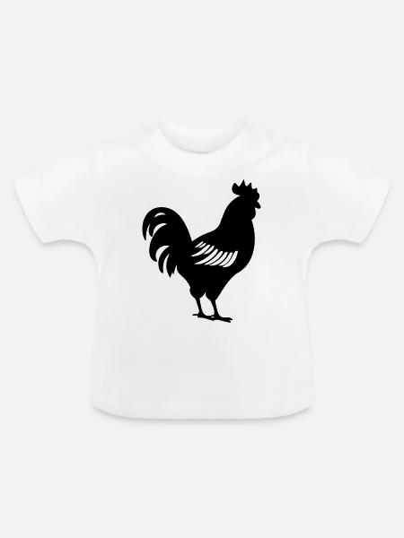 Henne - Baby Bio-T-Shirt mit Rundhals - Weiß