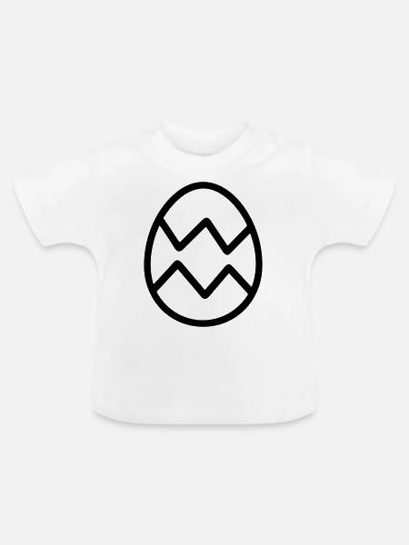 Osterei - Baby Bio-T-Shirt mit Rundhals - Weiß