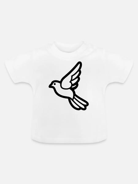 Taube - Baby Bio-T-Shirt mit Rundhals - Weiß