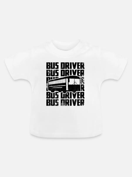 Bus Driver - Baby Bio-T-Shirt mit Rundhals - Weiß