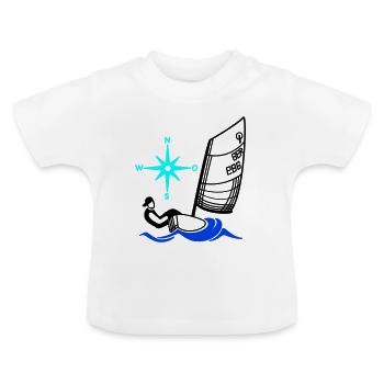 Régate pour enfants de voiliers Optimist Opti - T-shirt bio col rond Bébé - blanc - Devant