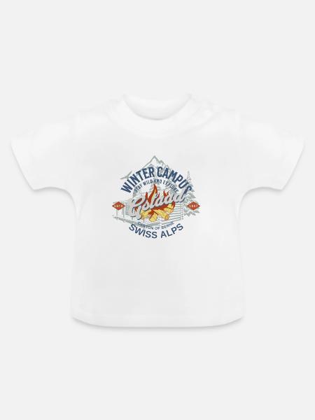 Winter-Outdoor-Campus Gstaad - Baby Bio-T-Shirt mit Rundhals - Weiß