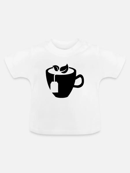 Teetasse - Baby Bio-T-Shirt mit Rundhals - Weiß