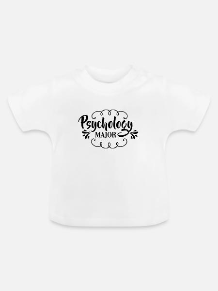 Psychology Major - Baby Bio-T-Shirt mit Rundhals - Weiß
