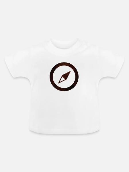 Kompass - Baby Bio-T-Shirt mit Rundhals - Weiß
