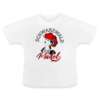 Schwarzwald Mädel Heimat Bollenhut Kuckuck - Baby Bio-T-Shirt mit Rundhals - Weiß - Vorne