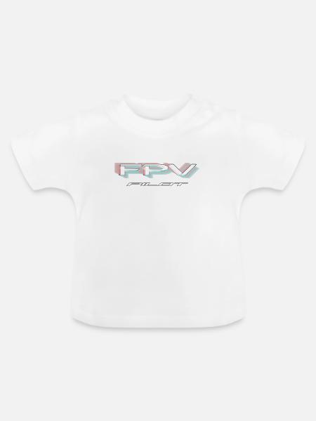 FPV Pilot - Baby Bio-T-Shirt mit Rundhals - Weiß
