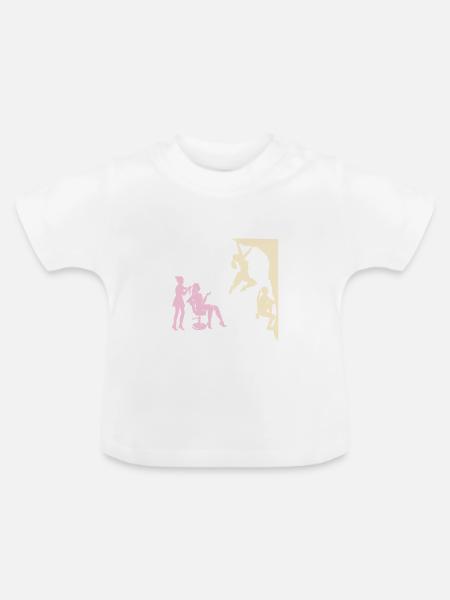 Klettern Bouldern - Baby Bio-T-Shirt mit Rundhals - Weiß