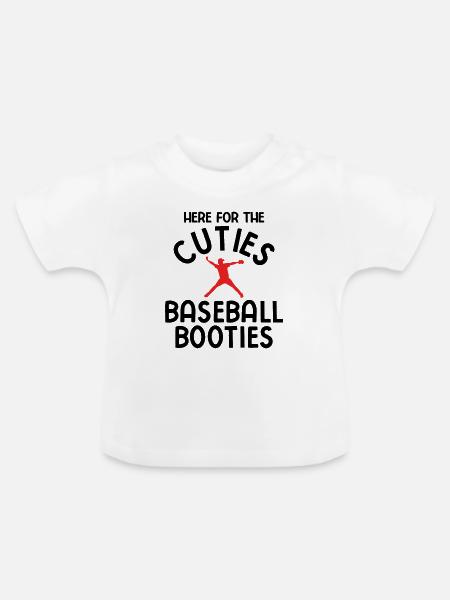 Baseball - Baby Bio-T-Shirt mit Rundhals - Weiß