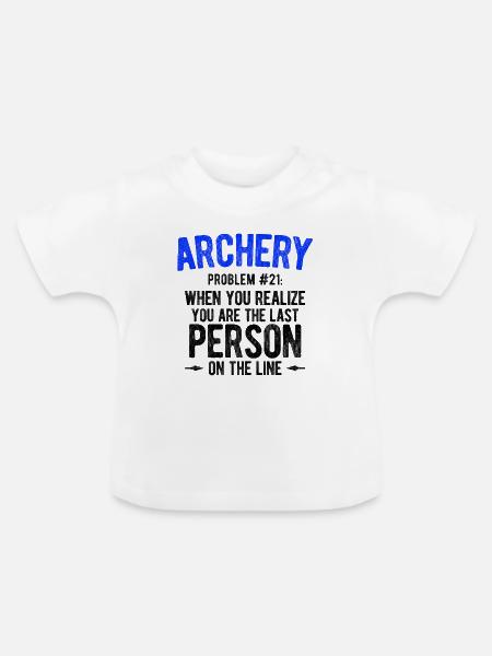 Bogenschießen Archery - Baby Bio-T-Shirt mit Rundhals - Weiß