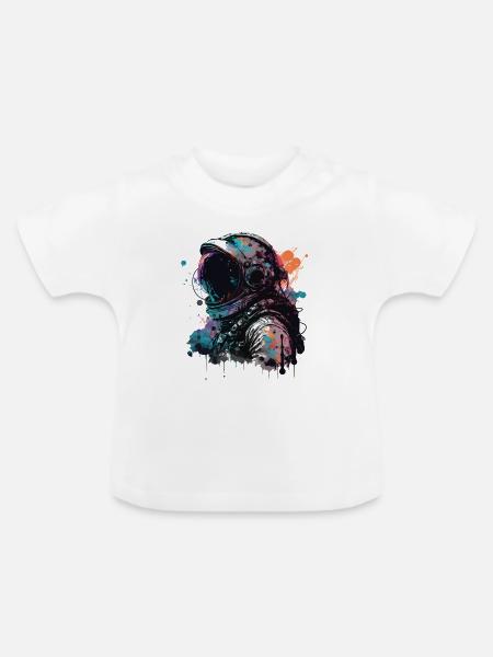 Gothic Astronaut - Baby Bio-T-Shirt mit Rundhals - Weiß