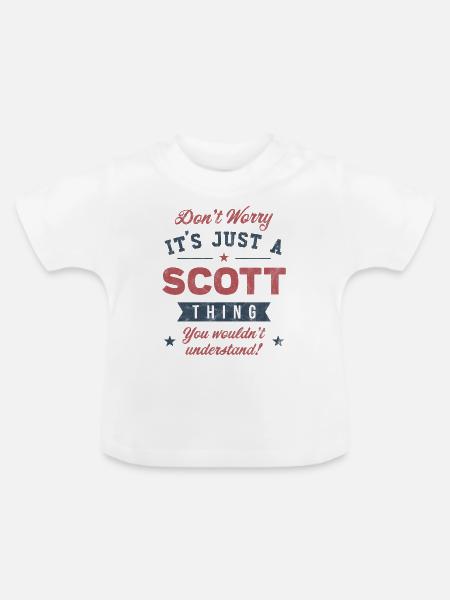 Es ist eine Scott-Sache - Baby Bio-T-Shirt mit Rundhals - Weiß