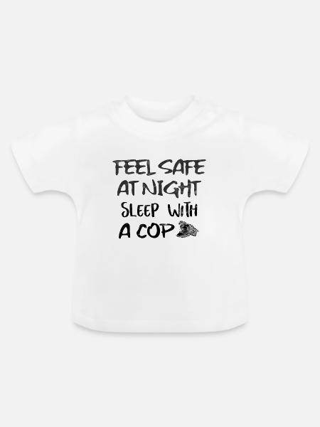 Polizei - Baby Bio-T-Shirt mit Rundhals - Weiß