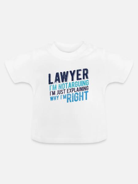 Richter Jurist Anwalt - Baby Bio-T-Shirt mit Rundhals - Weiß