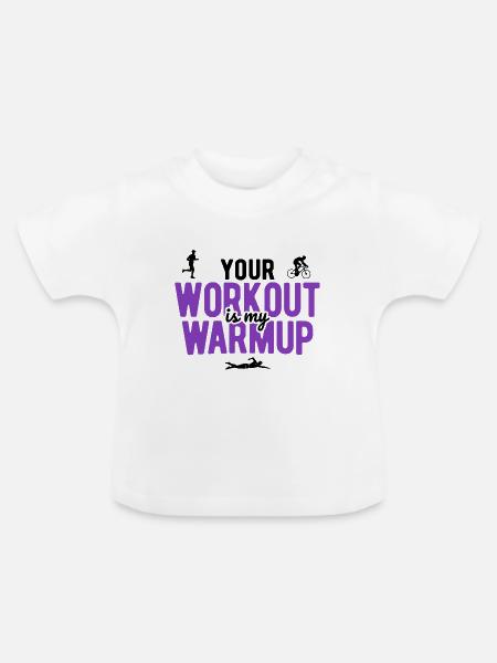 Laufen Schwimmen Radfahren Triathlon - Baby Bio-T-Shirt mit Rundhals - Weiß