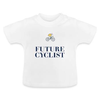 FUTURE CYCLIST VELO - Baby Organic T-Shirt with Round Neck - white - Front