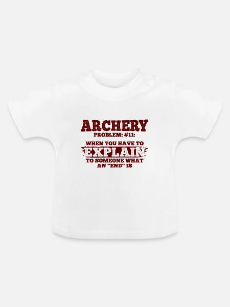 Bogenschießen Archery - Baby Bio-T-Shirt mit Rundhals - Weiß