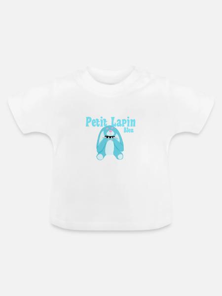 Punk-Hase - Baby Bio-T-Shirt mit Rundhals - Weiß