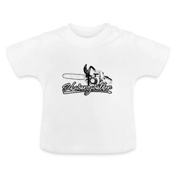 Schwarzwälder Heimat Bollenhut Kuckuck - Baby Bio-T-Shirt mit Rundhals - Weiß - Vorne