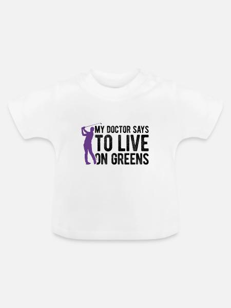 Golfplatz zum Golfen Golf - Baby Bio-T-Shirt mit Rundhals - Weiß