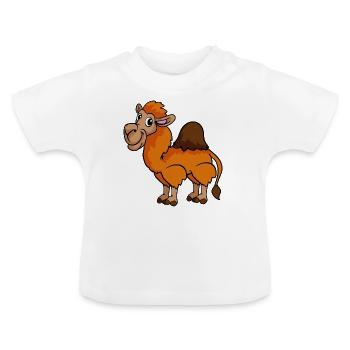 Dromedar - Baby Bio-T-Shirt mit Rundhals - Weiß - Vorne