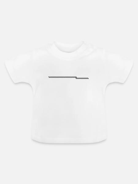 Zielflagge, Linie - Baby Bio-T-Shirt mit Rundhals - Weiß